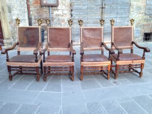 4 poltrone a rocchetto '600